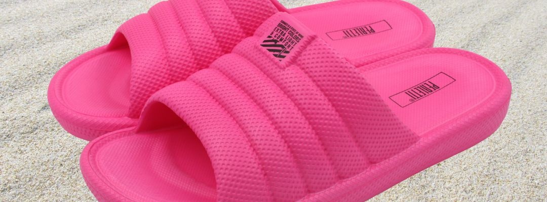 Papuci de damă, roz neon, ultra confortabili, Perletti